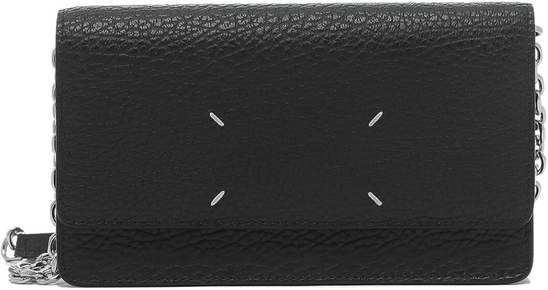 美品 メゾンマルジェラ 4ステッチ レザー チェーンウォレット ブラック Maison Margiela 24SSモデル メゾン マルジェラ レディース 4